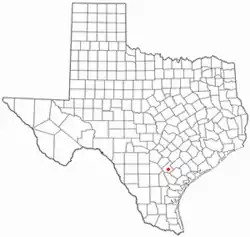 Location of Kenedy, Texas