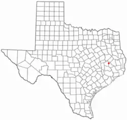 Location of Oakhurst, Texas