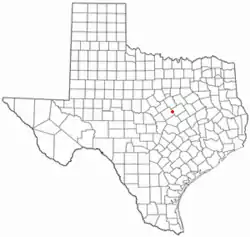 Location of Oglesby, Texas