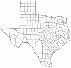 Location of Pawnee, Texas