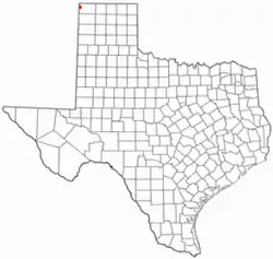 Location of Texline, Texas