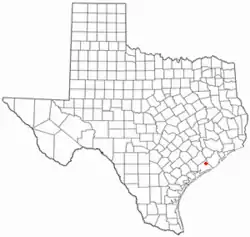 Location of Van Vleck, Texas