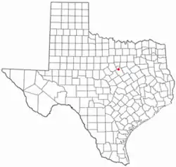 Location of Walnut Springs, Texas