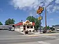 TJ's featuring old school signage on an old school building in Miles City, MT (Since been updated in Facade and Signage)