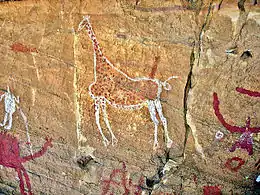 Image 48Prehistoric Libyan rock paintings in Tadrart Acacus reveal a Sahara once lush in vegetation and wildlife. (from History of Libya)