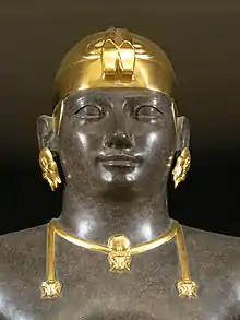 Image 31Portrait of "Black Pharaoh" Taharqa, Louvre Museum reconstruction (from History of ancient Egypt)