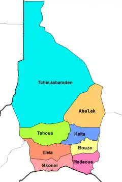 Bouza Department location in the region