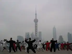 Image 19The Yang style of tai chi being practiced on the Bund in Shanghai (from Chinese martial arts)