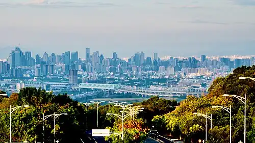 7th Redevelopment Zone skyline viewed from Highway 74A