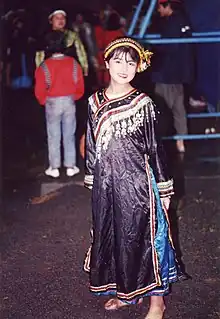 Image 10Bunun dancer in traditional aboriginal dress (1989) (from Culture of Taiwan)