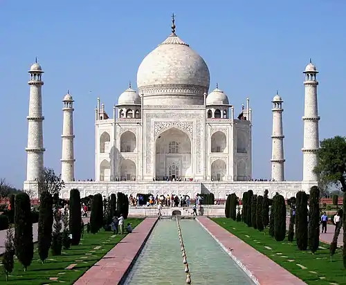 The mausoleum of the Taj Mahal