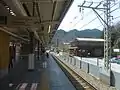 Platform 2 looking toward the buffer stops in March 2016