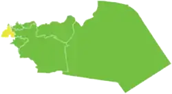 Map of Talkalakh District within Homs Governorate