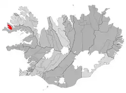 Location of the Municipality of Tálknafjörður