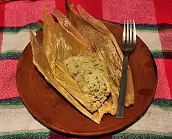 Image 10Chipilín Tamal, a common dish usually eaten at dinner. (from Culture of Guatemala)