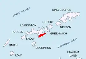 Location of Tangra Mountains on Livingston Island in the South Shetland Islands