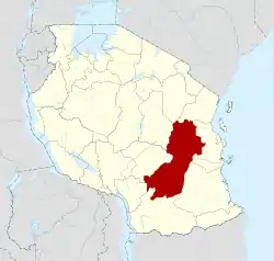 Location in Tanzania