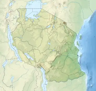 Map showing the distribution in Tanzania