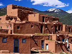 Image 9Multi-storied attached adobe houses at Taos Pueblo (from List of house types)