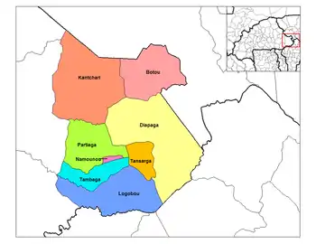 Logobou Department location in the province