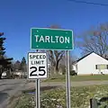 Tarlton community sign