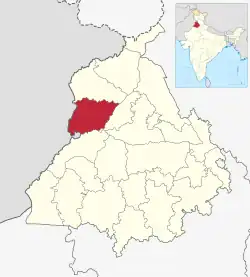 Location in Punjab