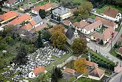 Aerial view of the village