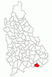 Location in Dâmbovița County