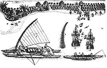 Image 25The arrival of Abel Tasman in Tongatapu, 1643; drawing by Isaack Gilsemans  (from Polynesia)