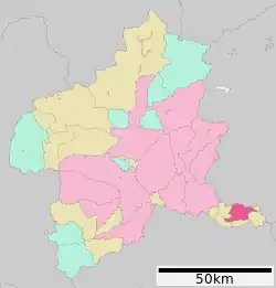 Location of Tatebayashi in Gunma Prefecture