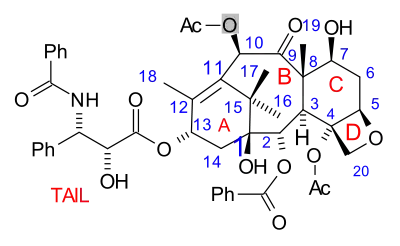 Taxol numbering scheme