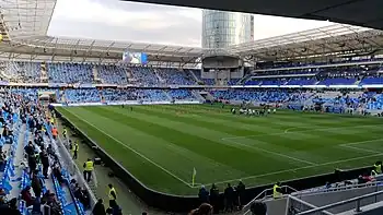 Image 3Football stadium Tehelné pole in Bratislava. Association football is the most popular sport in Slovakia. (from Culture of Slovakia)