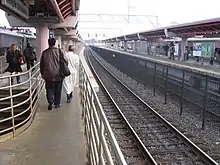 Station platform facing north