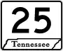 State Route 25 marker