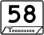 State Route 58 marker