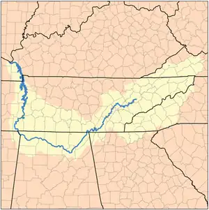 Map of the Tennessee Watershed