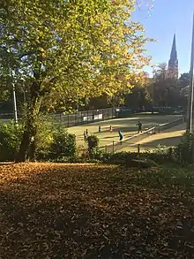 Tennis courts at Queens Park