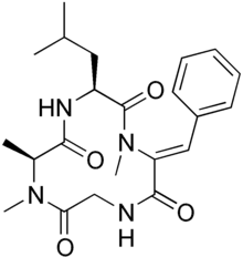 Chemical structure of tentoxin