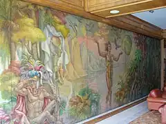 Mural of the Muisca deities in the lobby of the hotel