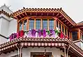 Facade with flower decor