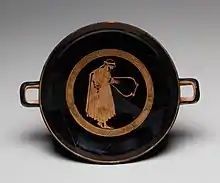 Image 22Terracotta kylix that depicts a man holding a lyre, circa 480 BC, in the Metropolitan Museum of Art (New York City) (from Culture of Greece)