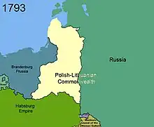 2nd partition of Poland in 1793