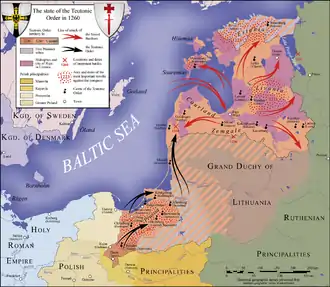 Image 49State of the Teutonic Order in 1260 (from History of Lithuania)