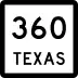 State Highway 360 marker