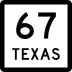 State Highway 67 marker