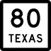 State Highway 80 marker