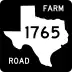 Farm to Market Road 1765 marker