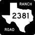 Ranch to Market Road 2381 marker