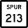 State Highway Spur 213 marker