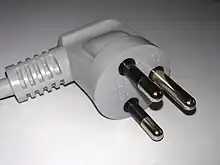 Thai TIS 166-2549 mains plug, often known as Type O